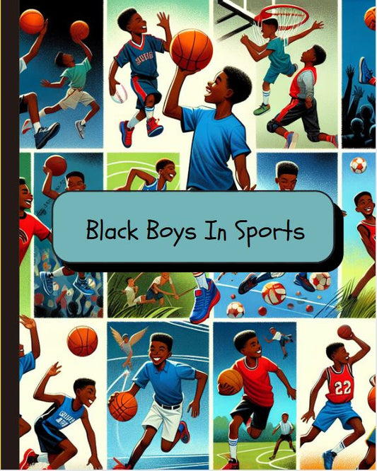Black Boys in Sports Coloring Book